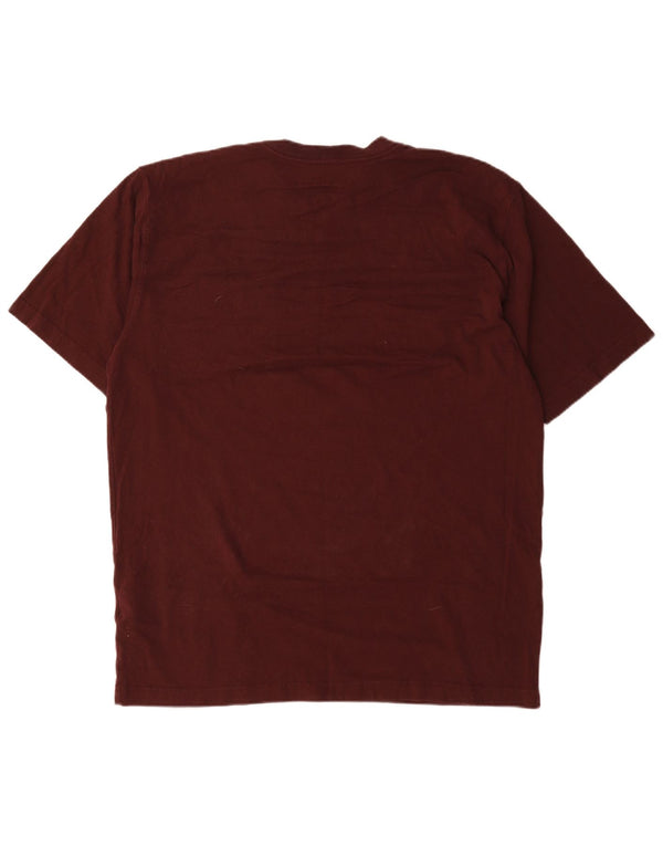 Camiseta masculina alta e solta Carhartt de algodão marrom grande