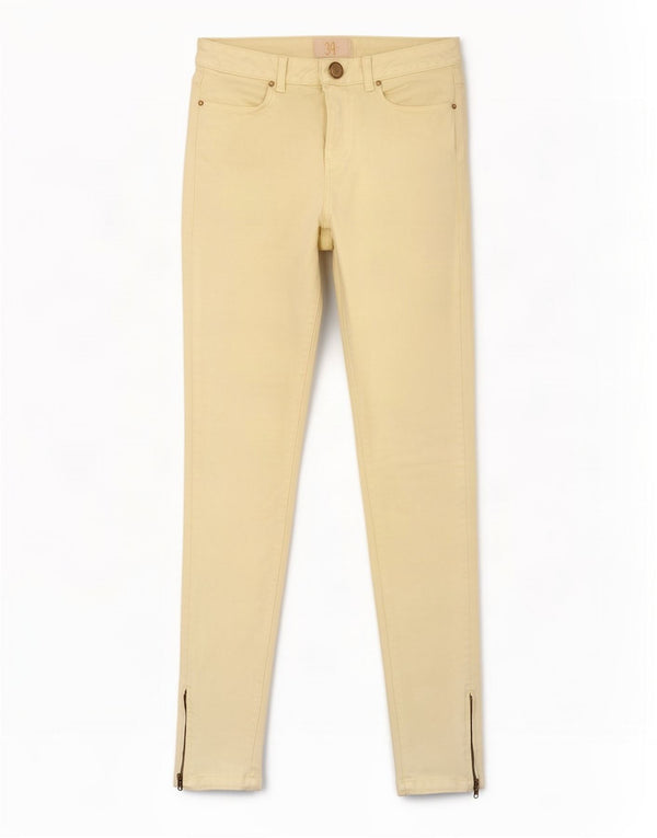 Zara Jeans Skinny Feminino EU 34 2XS W24 L28 Amarelo