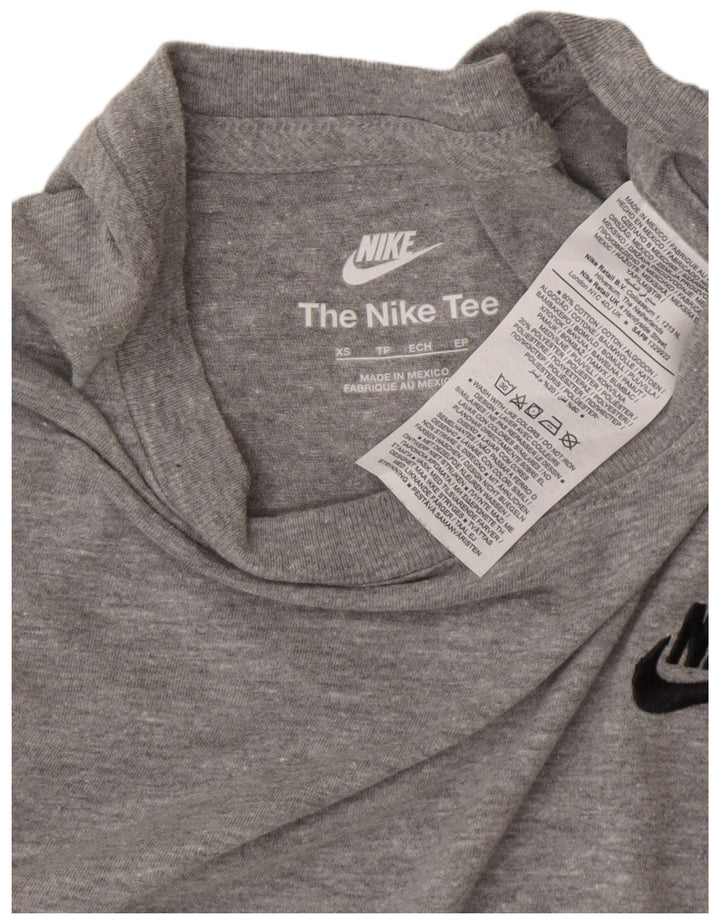 Camiseta masculina NIKE XS cinza manchada de algodão