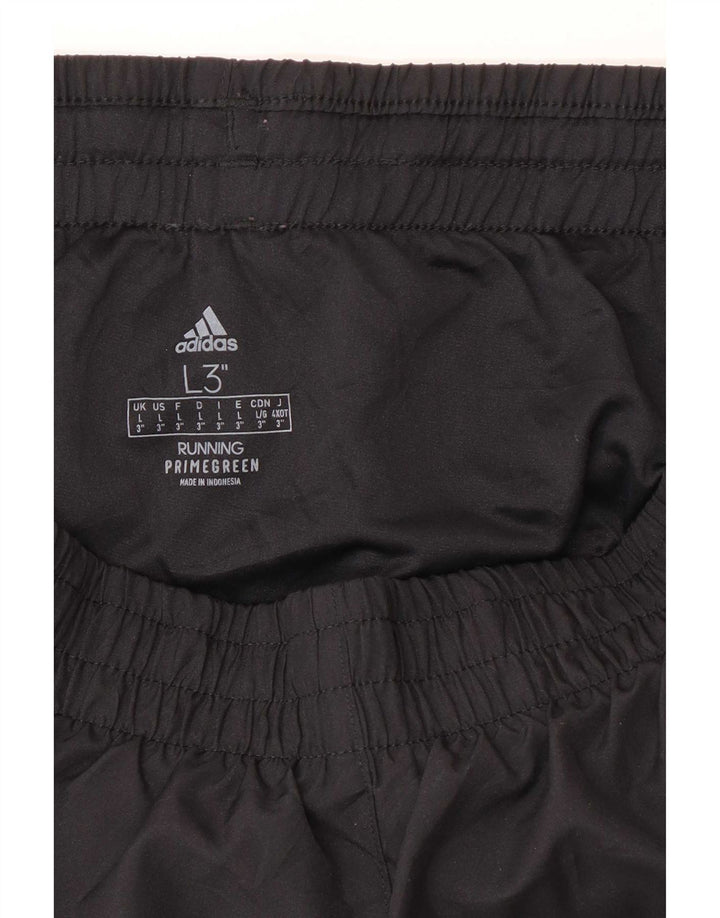 Shorts esportivos femininos Adidas grandes W32 L3 poliéster preto