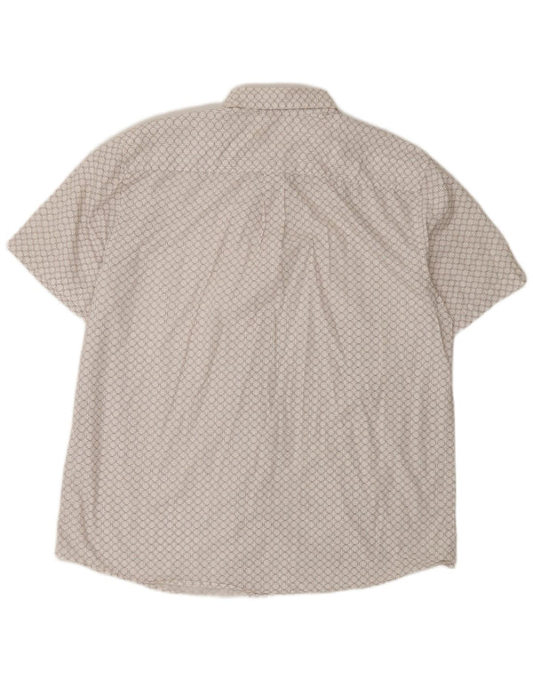 Mossimo Camisa masculina de manga curta XL algodão geométrico branco