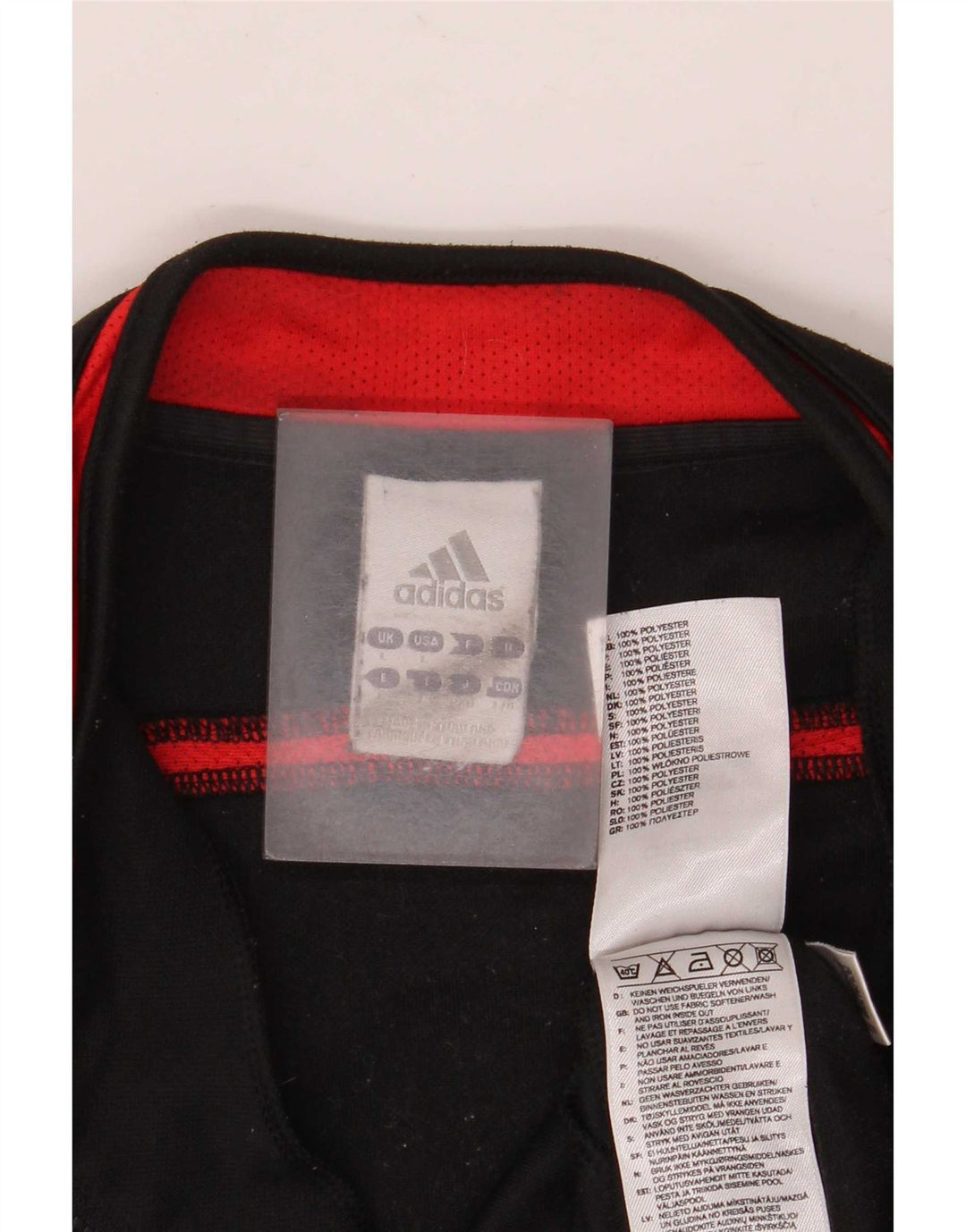 Adidas Mens Zip Neck Pullover Treino Top Grande Preto Colorblock