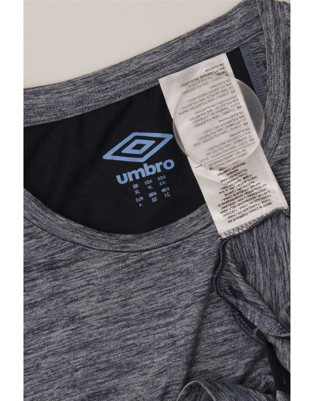 Camiseta masculina Umbro Top XL azul marinho poliéster manchado