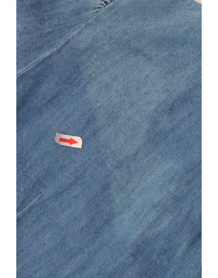 Vestido jeans feminino de manga comprida Zara UK 12 azul médio