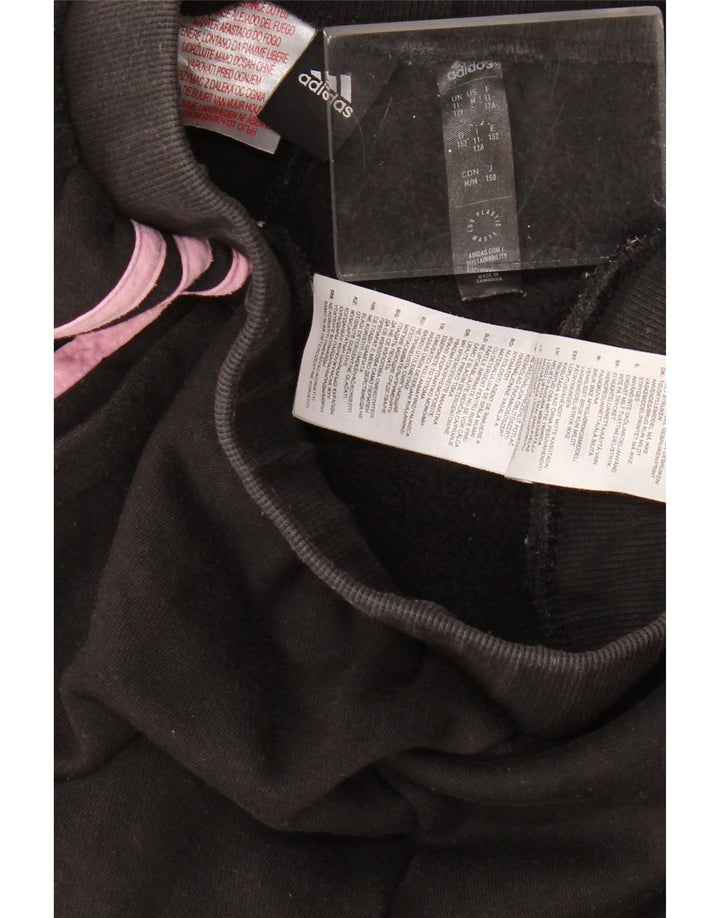 ADIDAS Meninas Calças de treino Joggers 11-12 Anos Algodão Preto