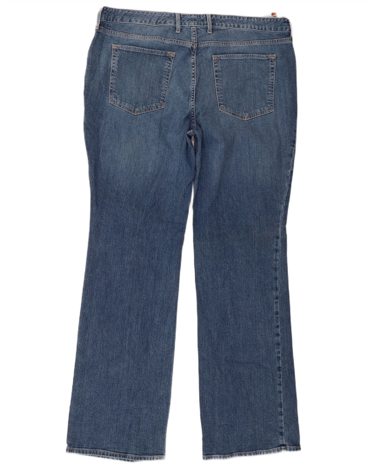 EDDIE BAUER Jeans feminino curvilíneo bootcut EUA 16 2XL W36 L32 algodão azul