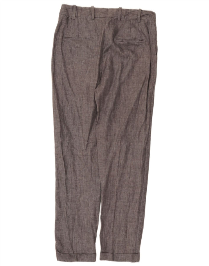 Calça Chino Reta Feminina Zara Médio W28 L27 Cinza