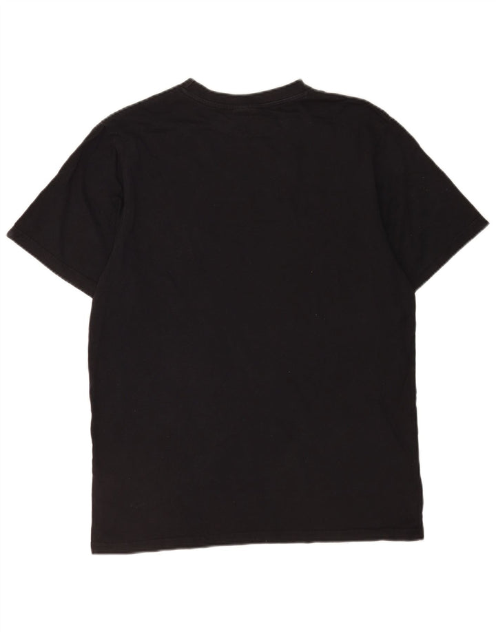 Ellesse Camiseta masculina gráfica Top médio algodão preto