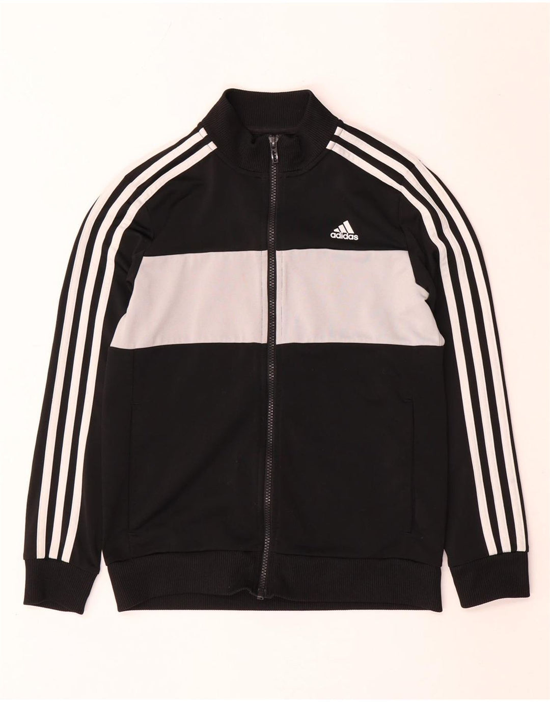 Jaqueta Adidas Meninos Treino Top 11-12 Anos Preto Colorblock Poliéster