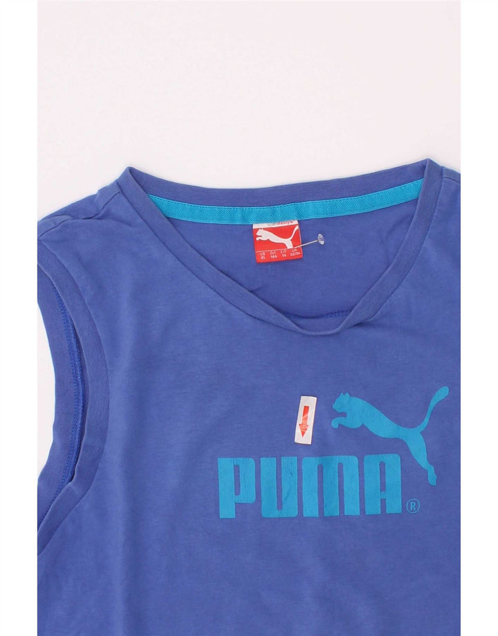 Top Puma Menino Graphic Vest 13-14 Anos Azul