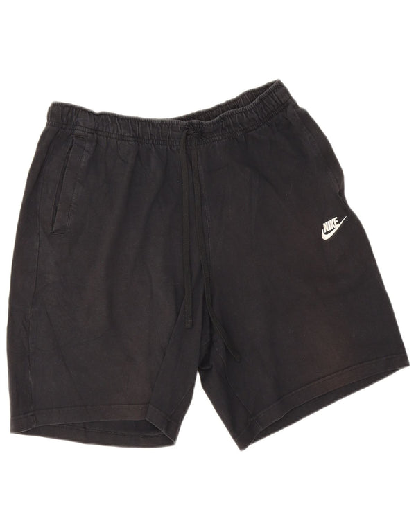 Shorts esportivos masculinos Nike grandes de algodão preto