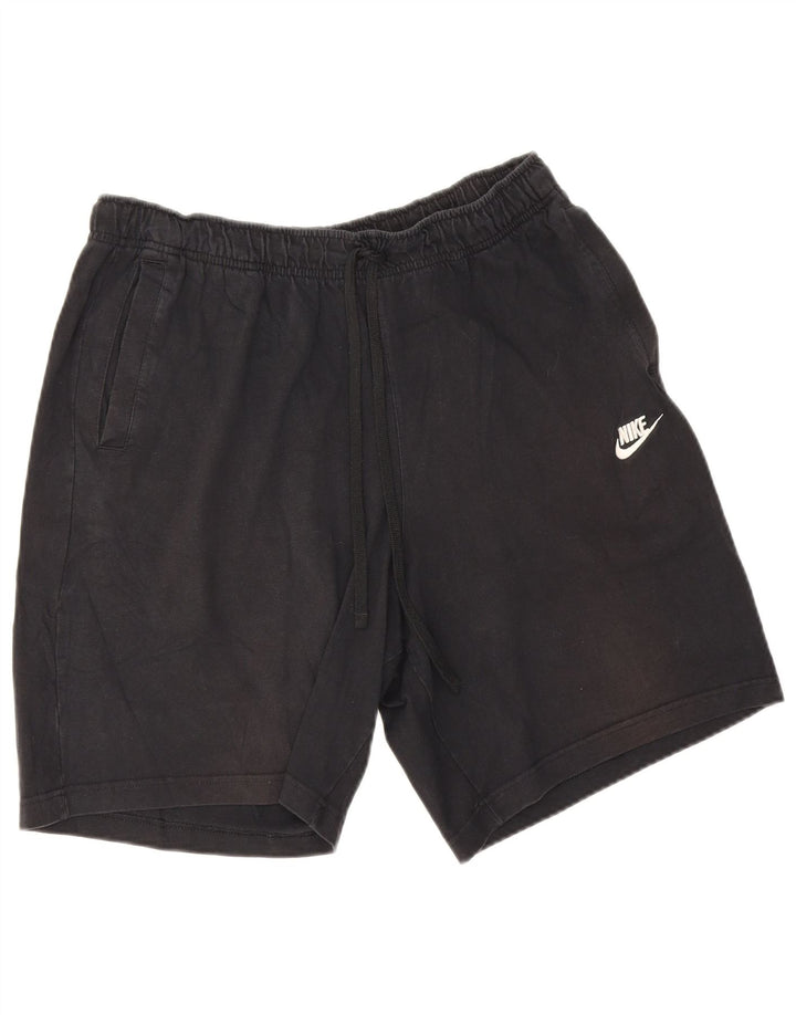 Shorts esportivos masculinos Nike grandes de algodão preto