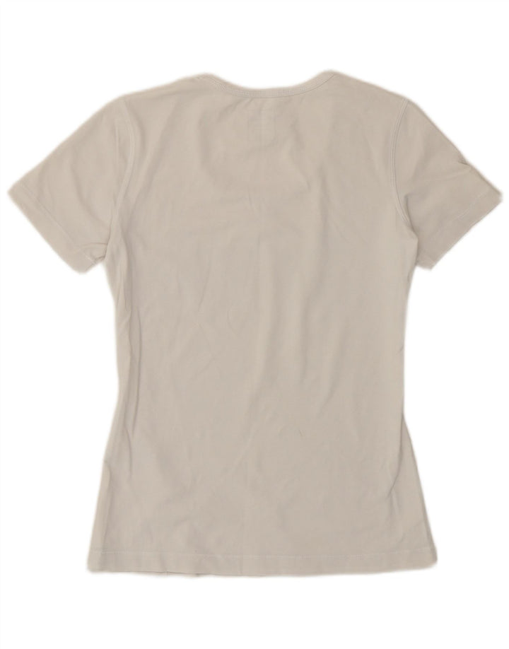 Camiseta feminina estampada Champion UK 12 médio branco