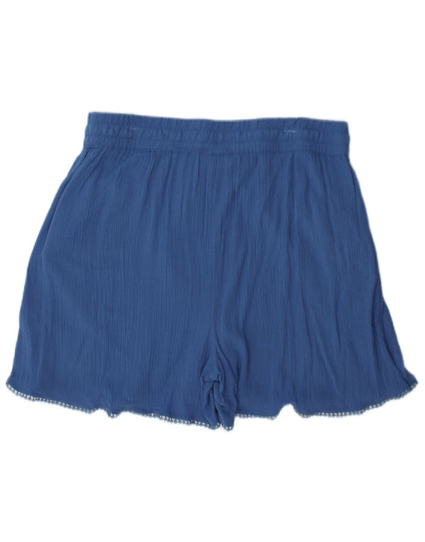 Shorts feminino Marks & Spencer UK12 médio W30 azul viscose