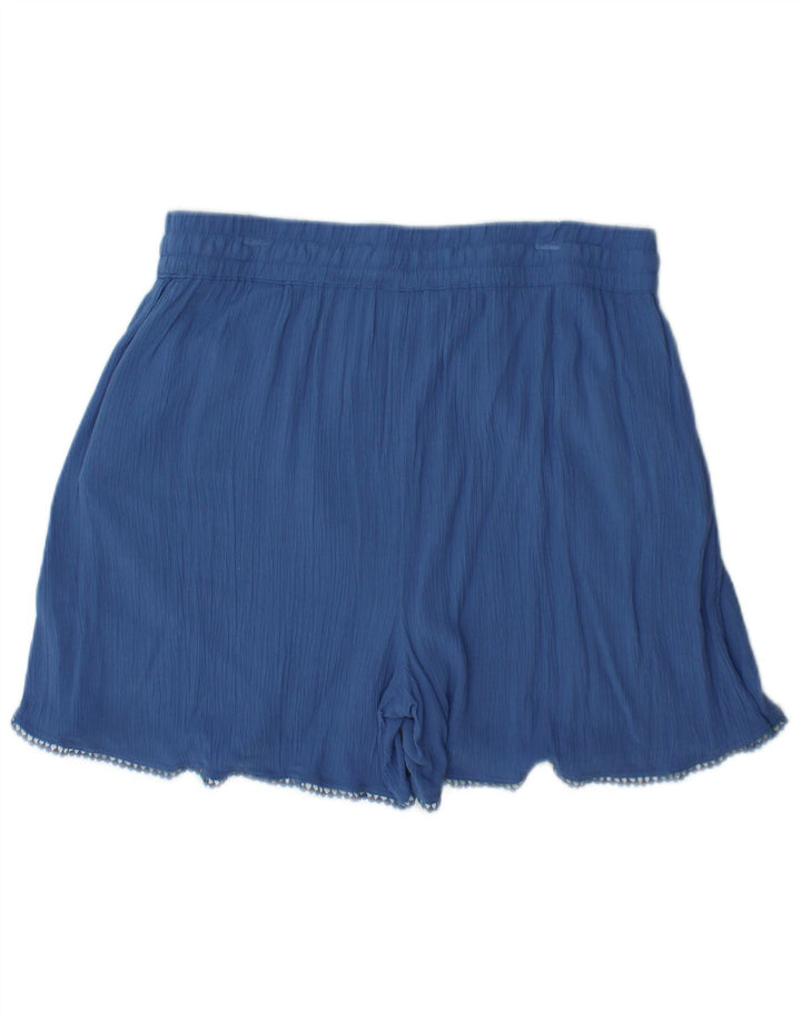 Shorts feminino Marks & Spencer UK12 médio W30 azul viscose