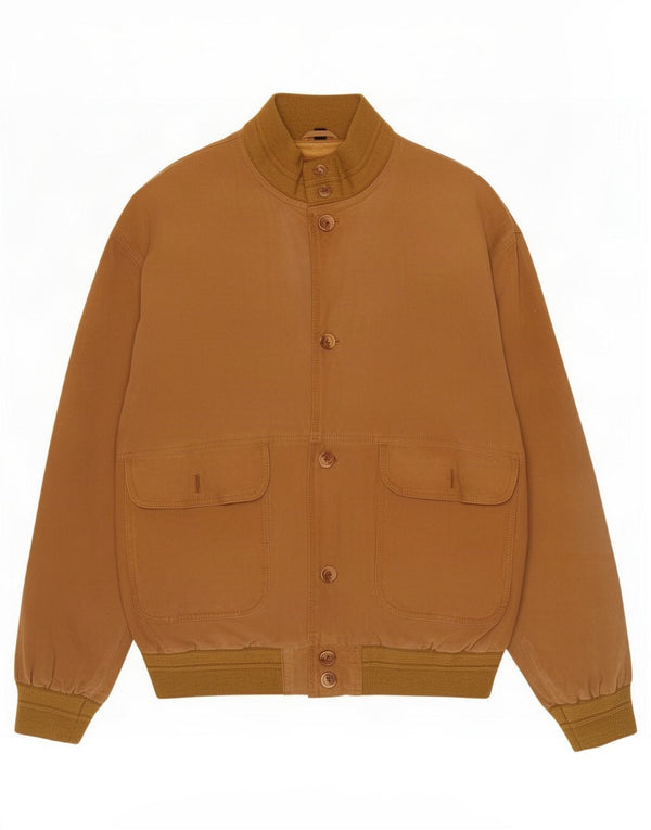 Jaqueta bomber masculina vintage de camurça IT 54 2XL bege