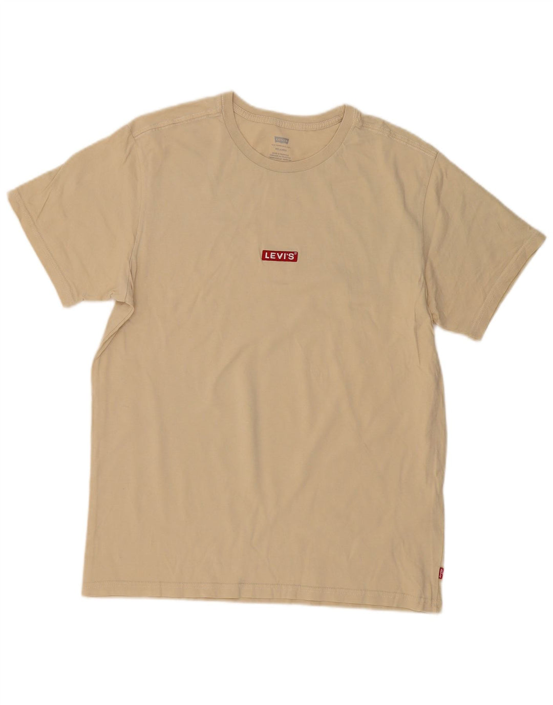Camiseta masculina relaxada LEVI'S de algodão bege médio