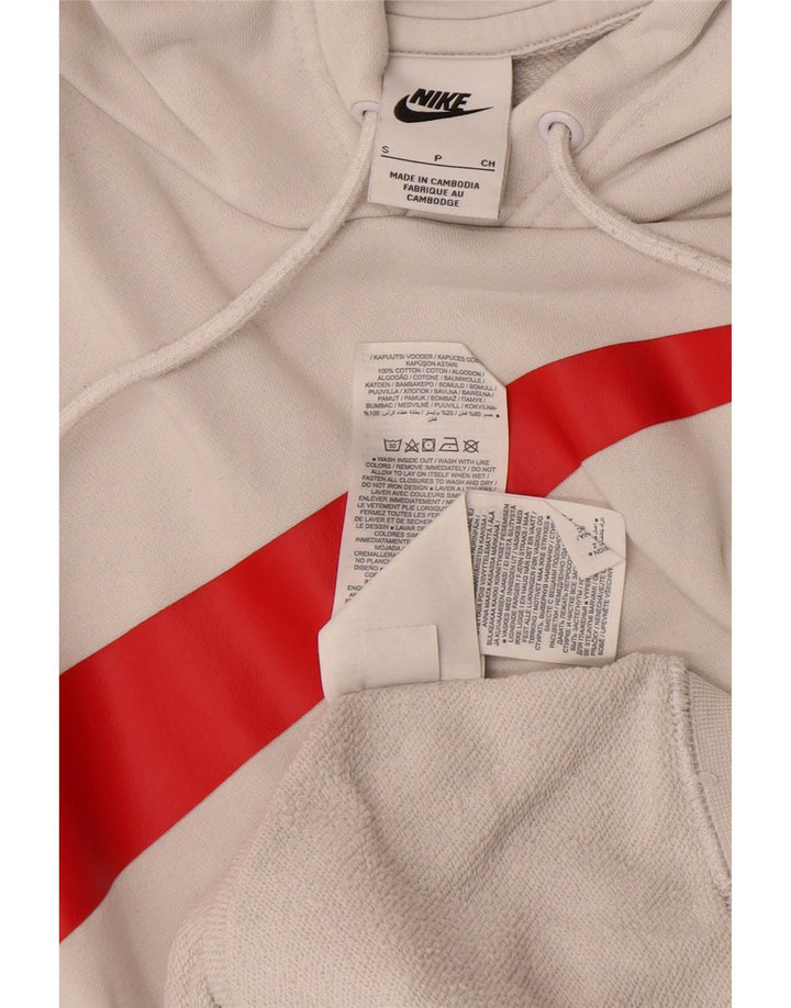 Jumper com capuz gráfico masculino Nike pequeno algodão branco