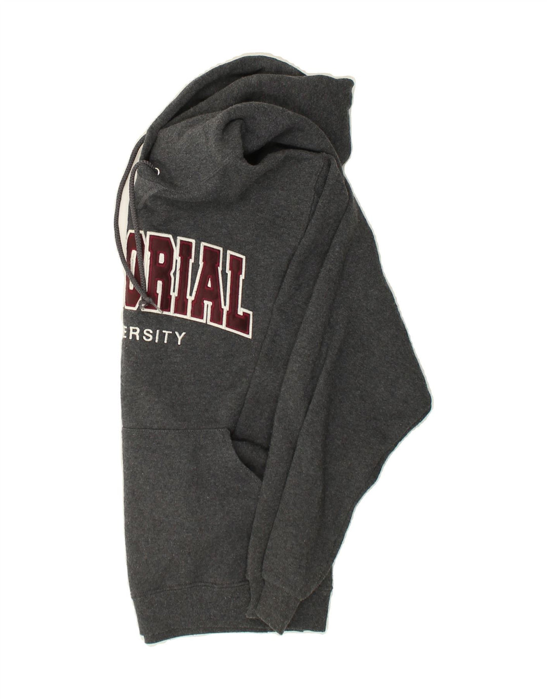 RUSSELL ATHLETIC Mens Graphic Hoodie Jumper Small Grey Cotton Vintage Russell Athletic and Second-Hand Russell Athletic from Messina Hembry 