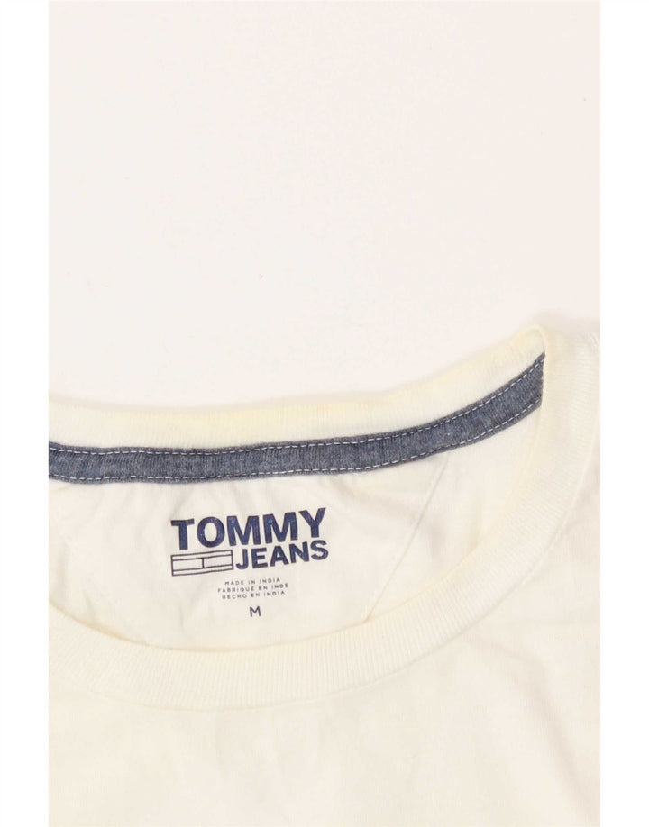 Tommy Hilfiger Camiseta masculina gráfica Top Médio Branco