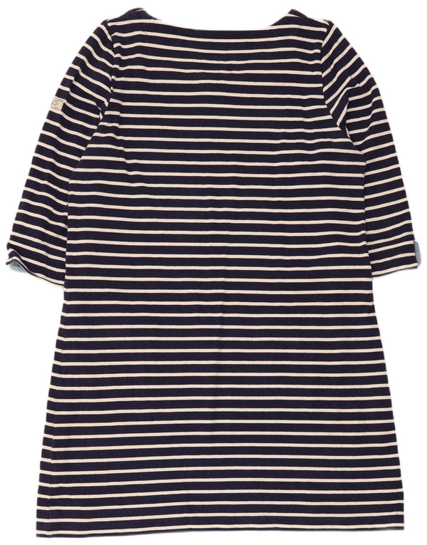 Vestido feminino Joules manga 3/4 UK 18 XL azul marinho listrado náutico