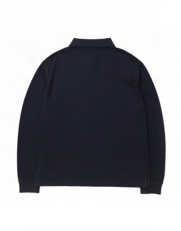 Suéter masculino James Pringle com gola polo e algodão azul marinho