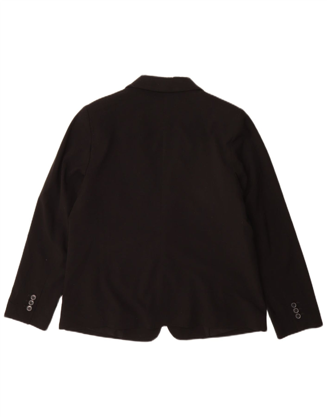 Jaqueta blazer feminina Marks & Spencer com 1 botão Reino Unido 14 grande poliéster preto