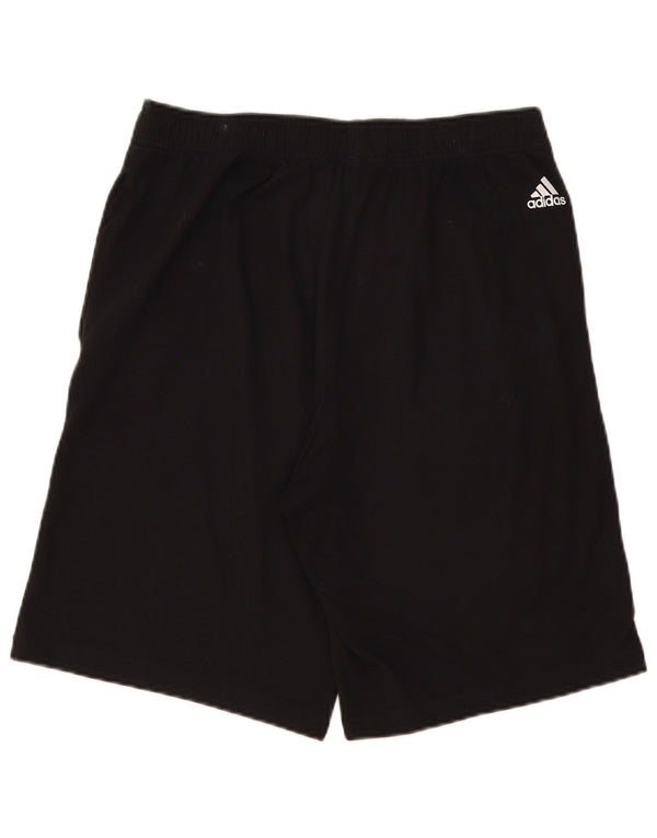 Shorts esportivos gráficos masculinos Adidas médio algodão preto