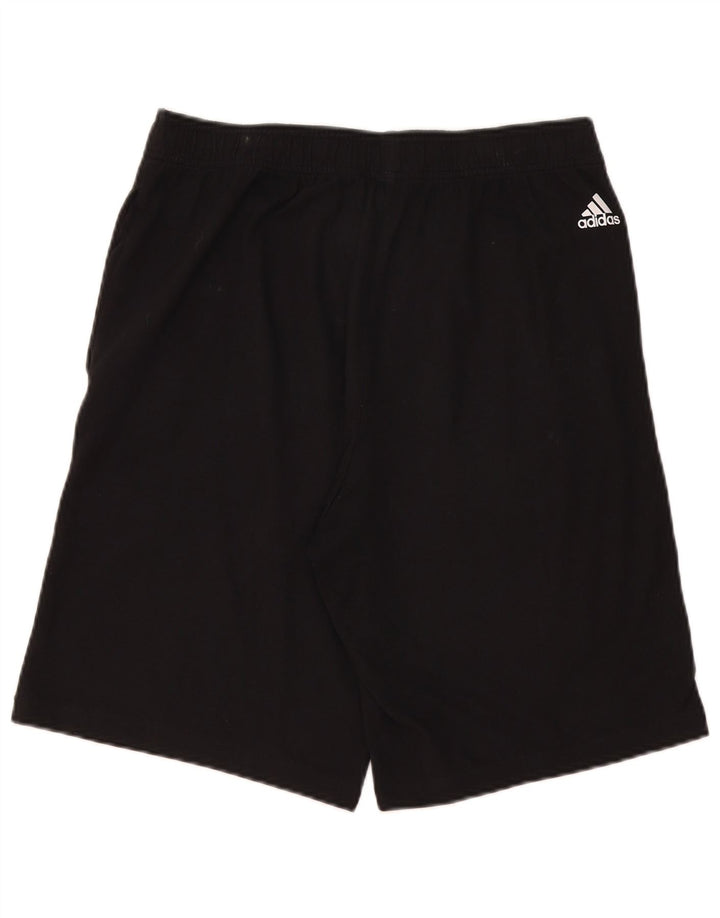 Shorts esportivos gráficos masculinos Adidas médio algodão preto