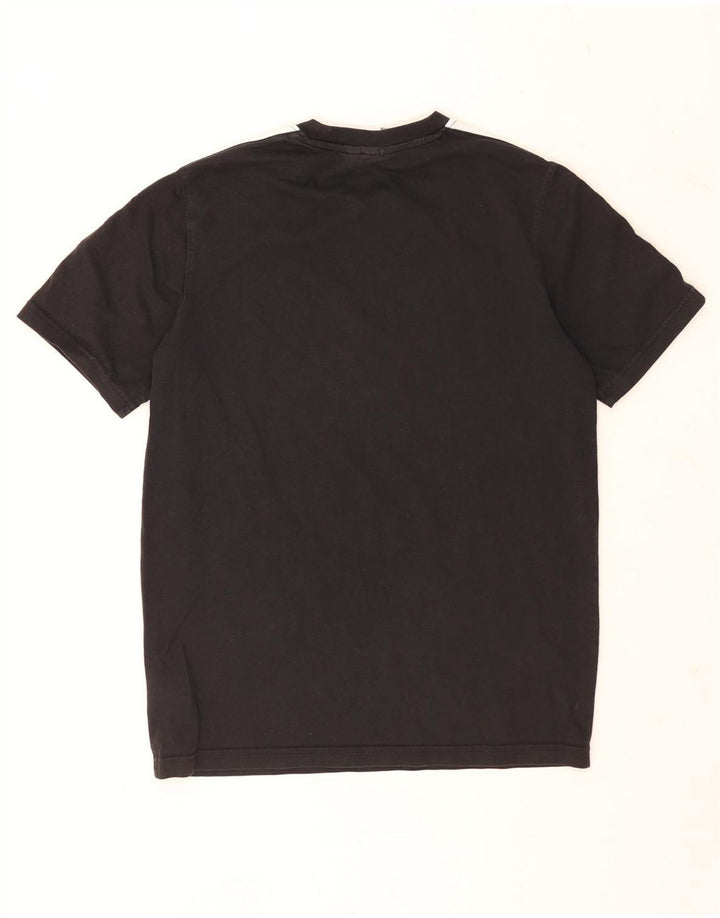 Adidas Mens Camiseta Top Pequeno Algodão Preto
