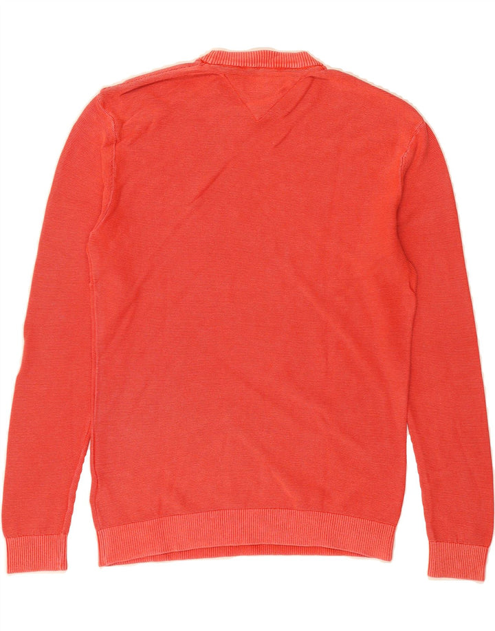 TOMMY HILFIGER Mens Crew Neck Jumper Sweater XS Pink Cotton Vintage Tommy Hilfiger and Second-Hand Tommy Hilfiger from Messina Hembry 