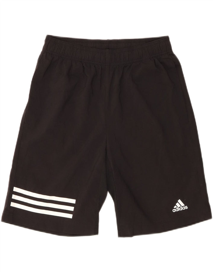 Shorts esportivos Adidas Boys Climacool 13-14 anos grandes pretos poliéster