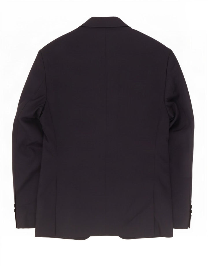 Jaqueta blazer masculina Zara Sartorial com 2 botões EU 50 poliéster azul marinho médio