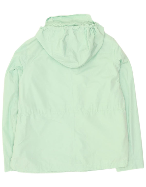 Jaqueta corta-vento feminina com capuz Marks & Spencer Reino Unido 14 grande verde