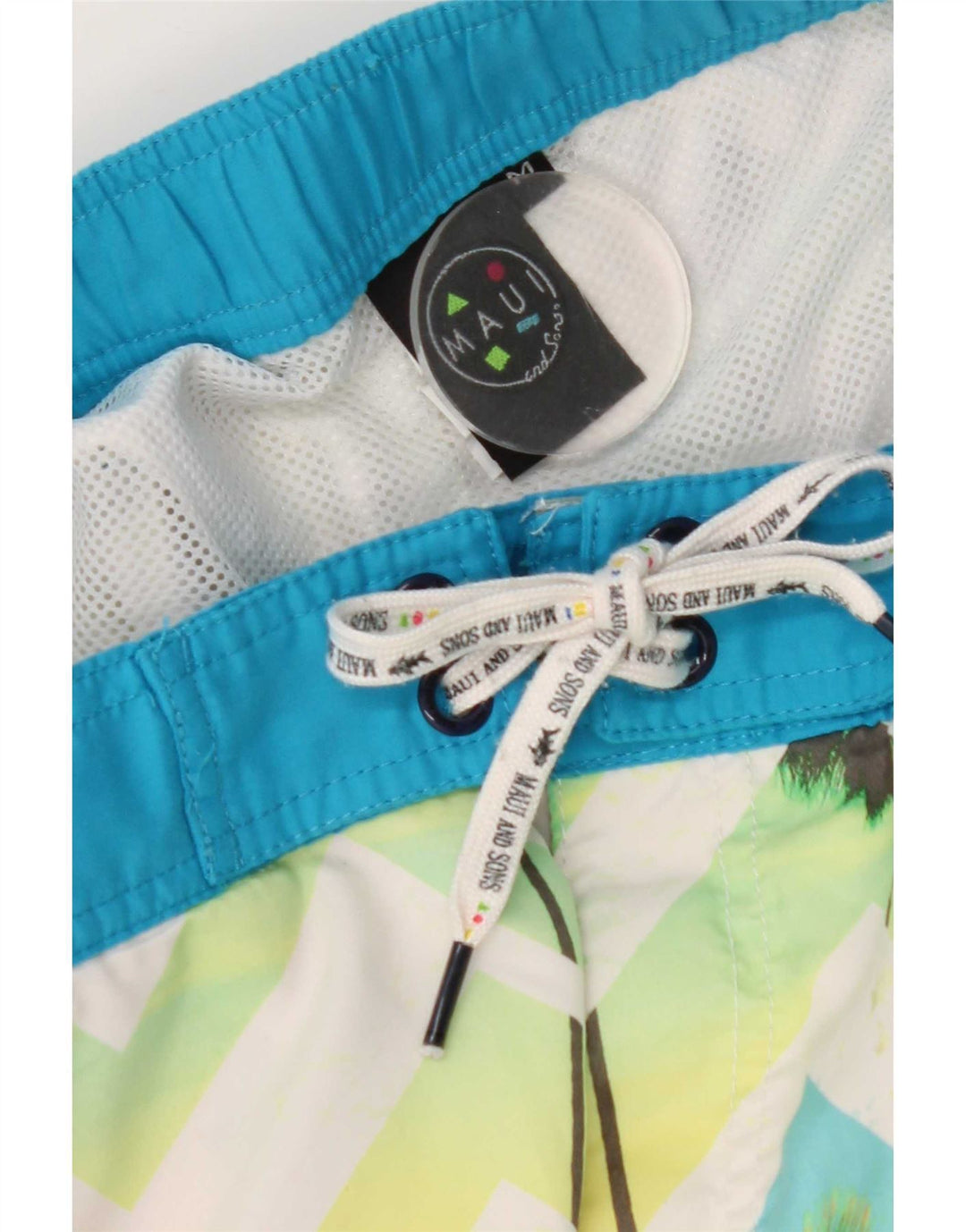Maui Maui Shorts de natação feminino UK 14 médio multicolorido Chevron