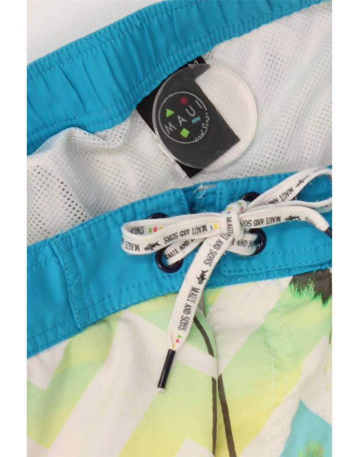Maui Maui Shorts de natação feminino UK 14 médio multicolorido Chevron