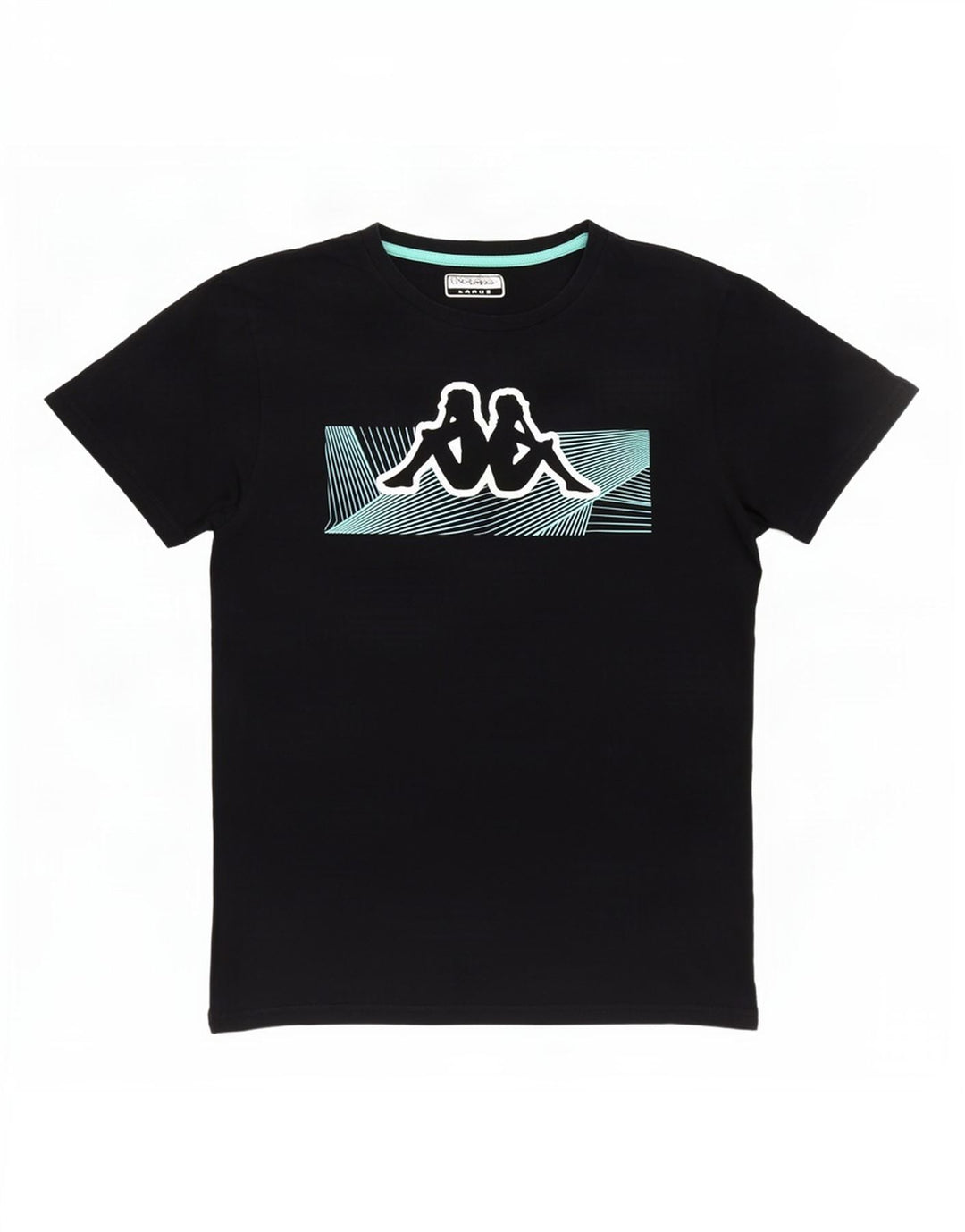 Camiseta gráfica masculina Kappa Top grande preto