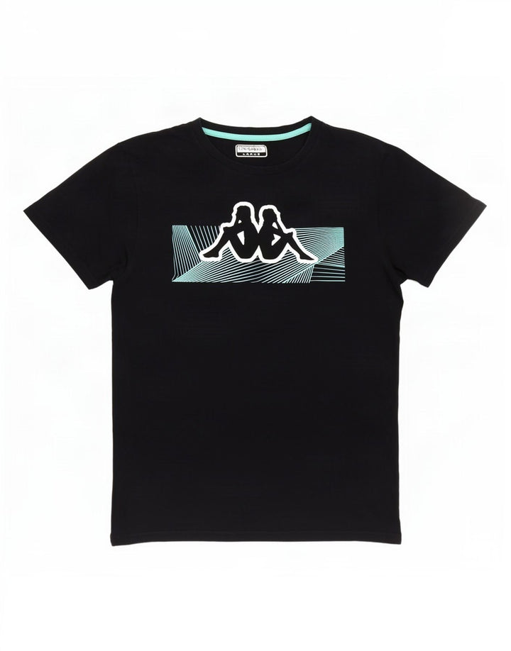 Camiseta gráfica masculina Kappa Top grande preto
