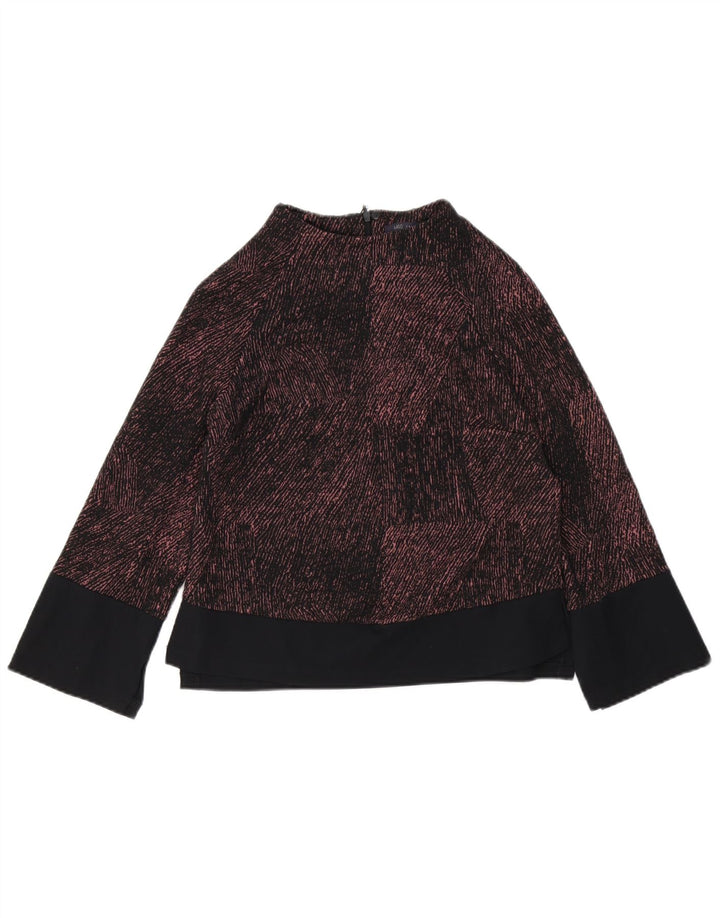 Blusa feminina de manga comprida Marks & Spencer Reino Unido 10 listras pretas pequenas