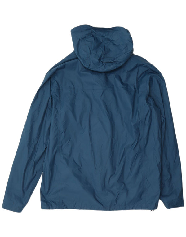 Jaqueta de chuva Columbia masculina Omni-Tech com capuz Reino Unido 40 grande azul nylon