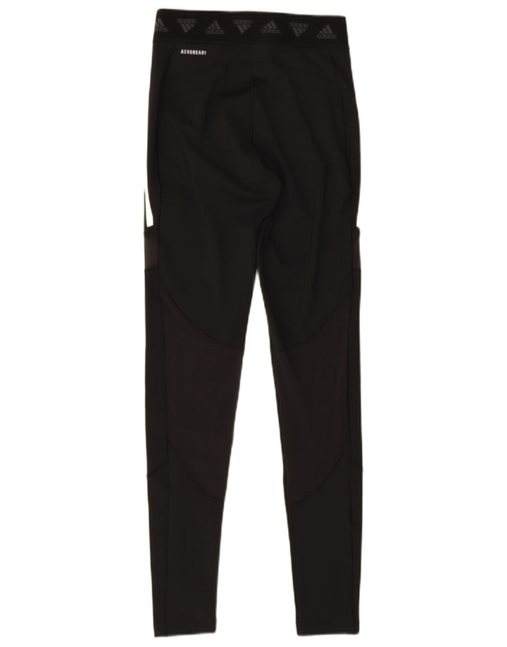 Leggings Adidas Aeroready Femininas UK 8/10 Pequenas Poliéster Preto