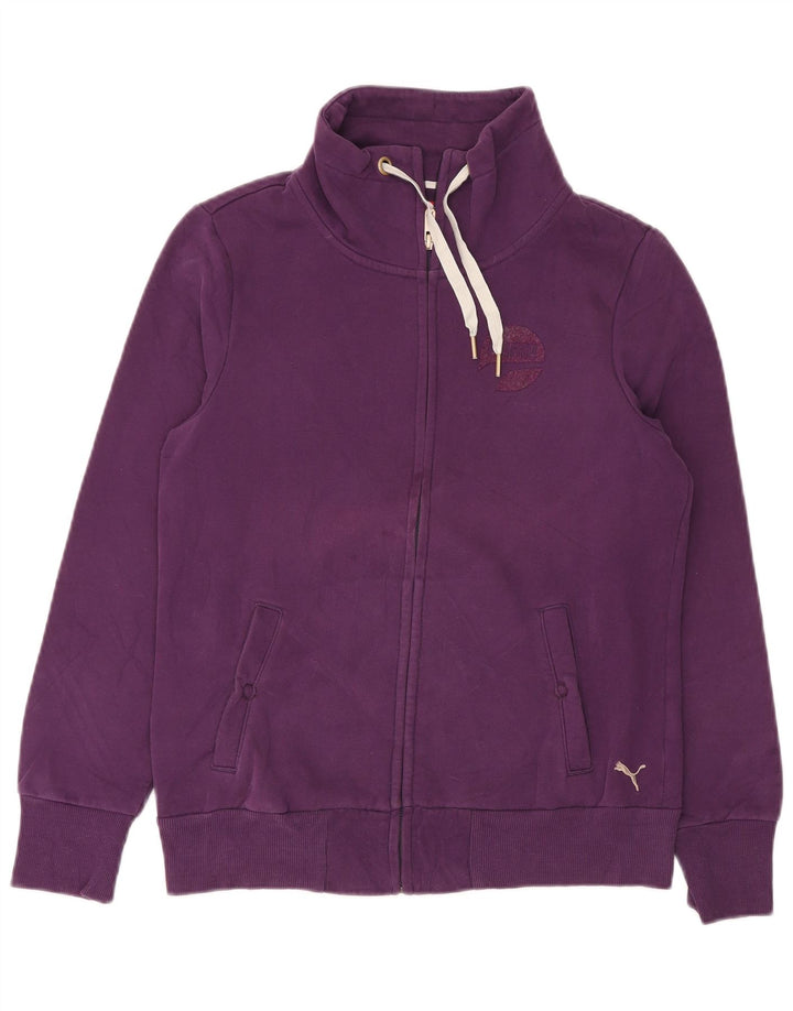 Puma Womens Tracksuit Top Jacket UK 14 Grande Roxo Poliéster