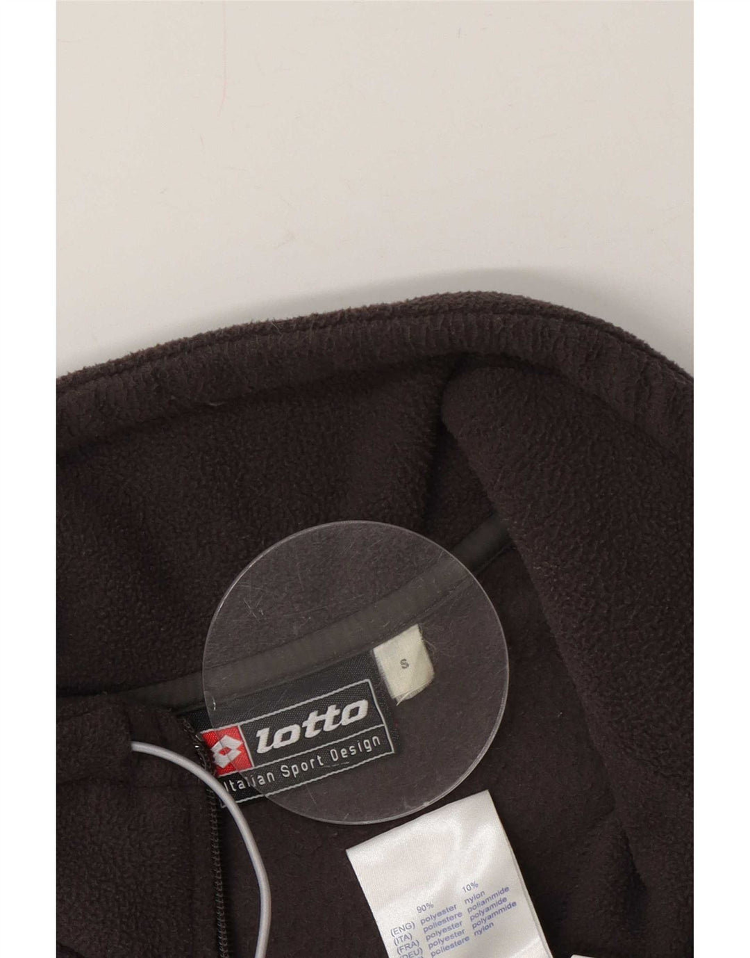 Lotto Mens Zip Neck Fleece Jumper Pequeno Cinza Colourblock Poliéster