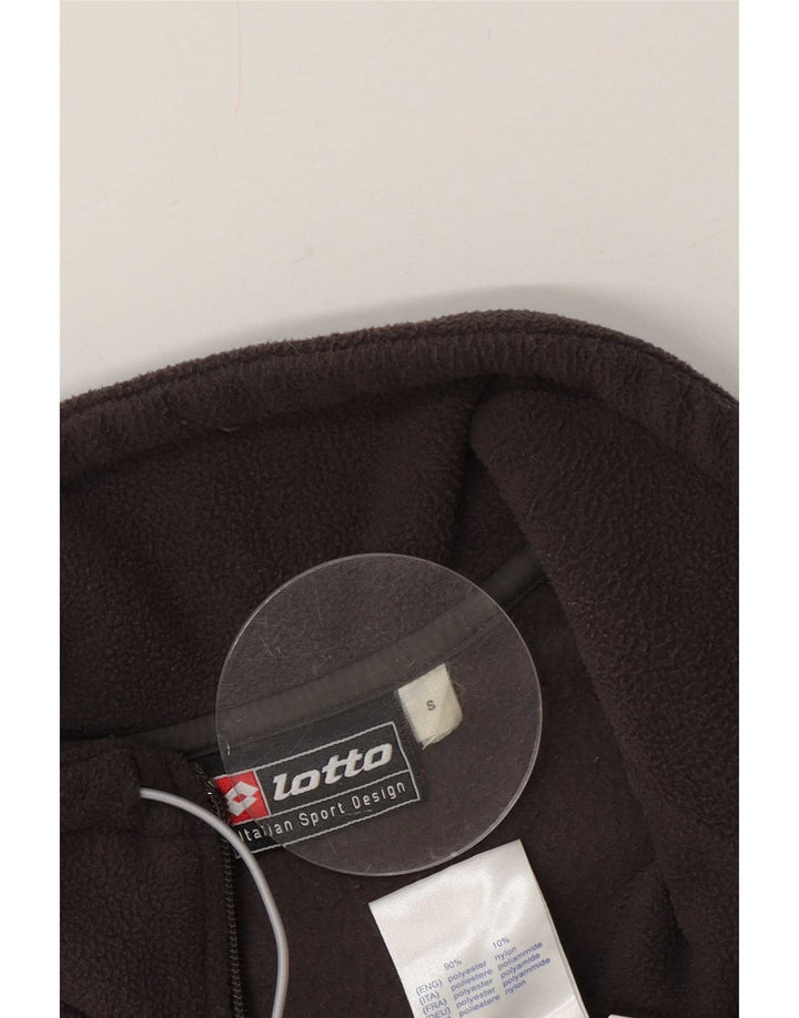 Lotto Mens Zip Neck Fleece Jumper Pequeno Cinza Colourblock Poliéster