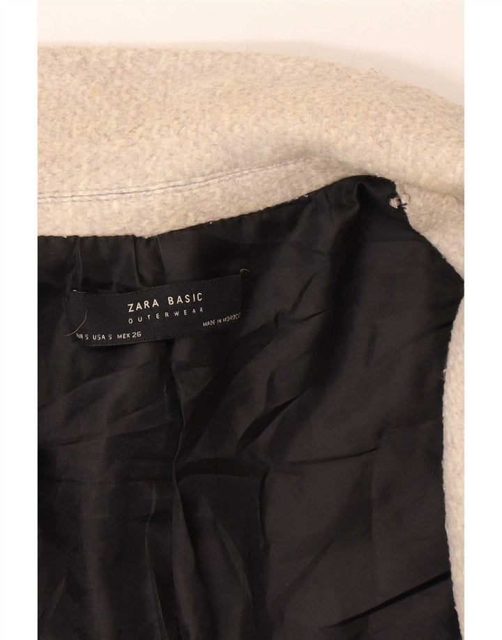 Sobretudo pulôver feminino Zara UK 10 pequeno algodão cinza