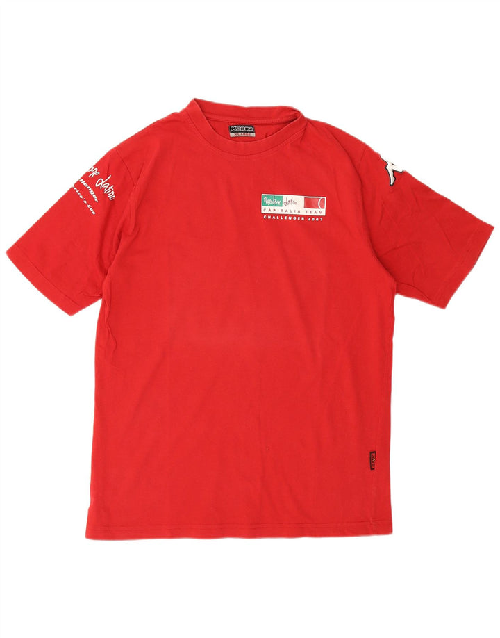 Camiseta gráfica masculina Kappa Top XL algodão vermelho