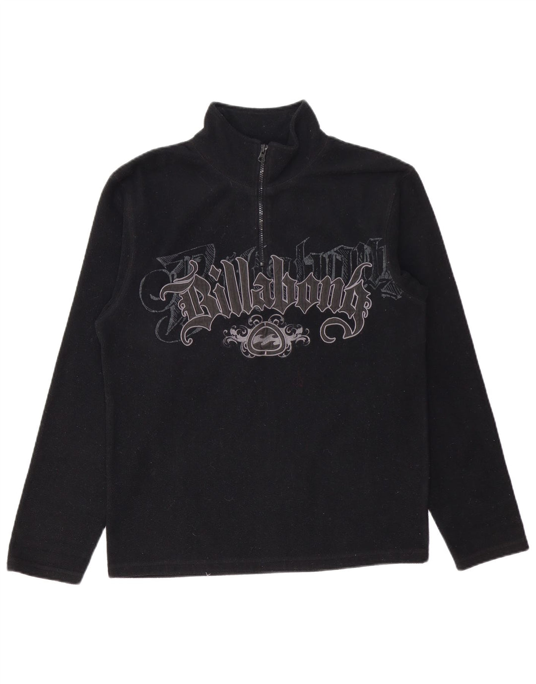 BILLABONG Suéter masculino de lã com zíper e gola pequena em poliéster preto