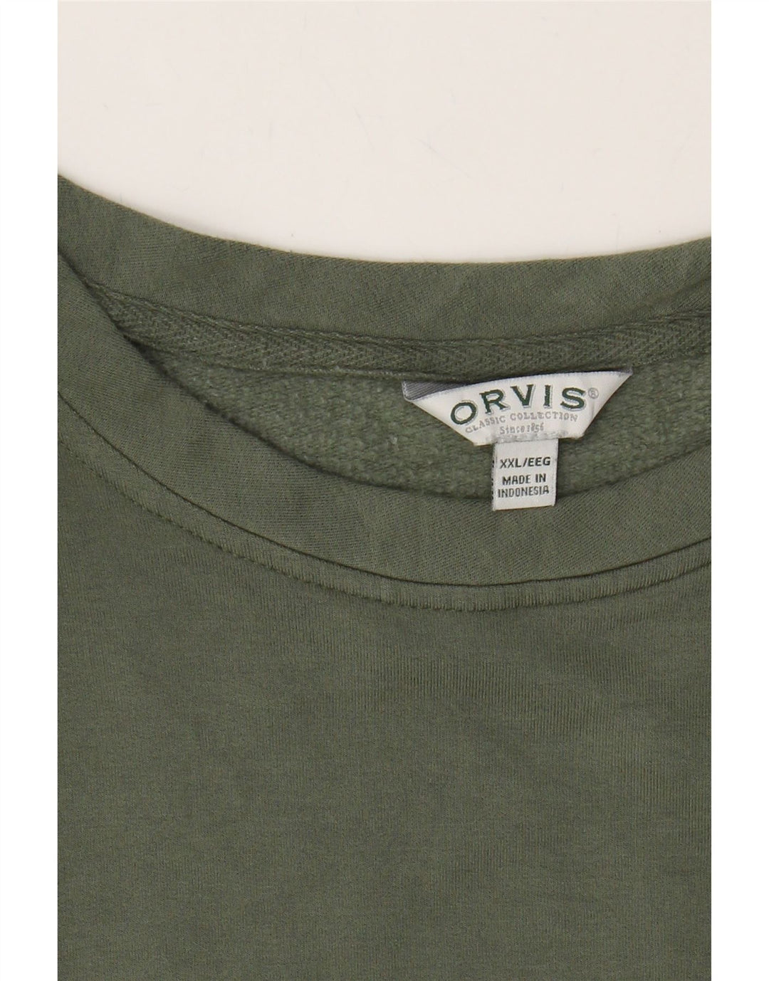 ORVIS Womens Sweatshirt Jumper UK 20 2XL Khaki Modal Vintage Orvis and Second-Hand Orvis from Messina Hembry 