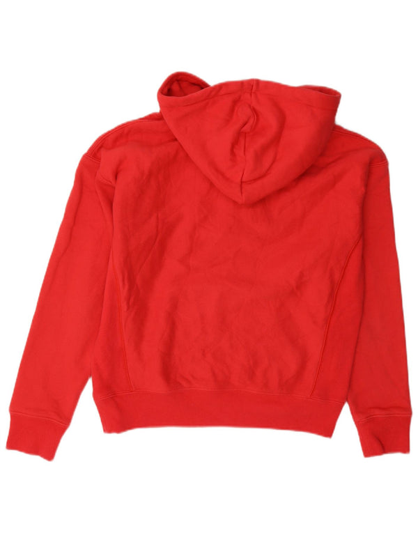 Jumper feminino com capuz gráfico Champion Reverse Weave Reino Unido 10 pequeno algodão vermelho