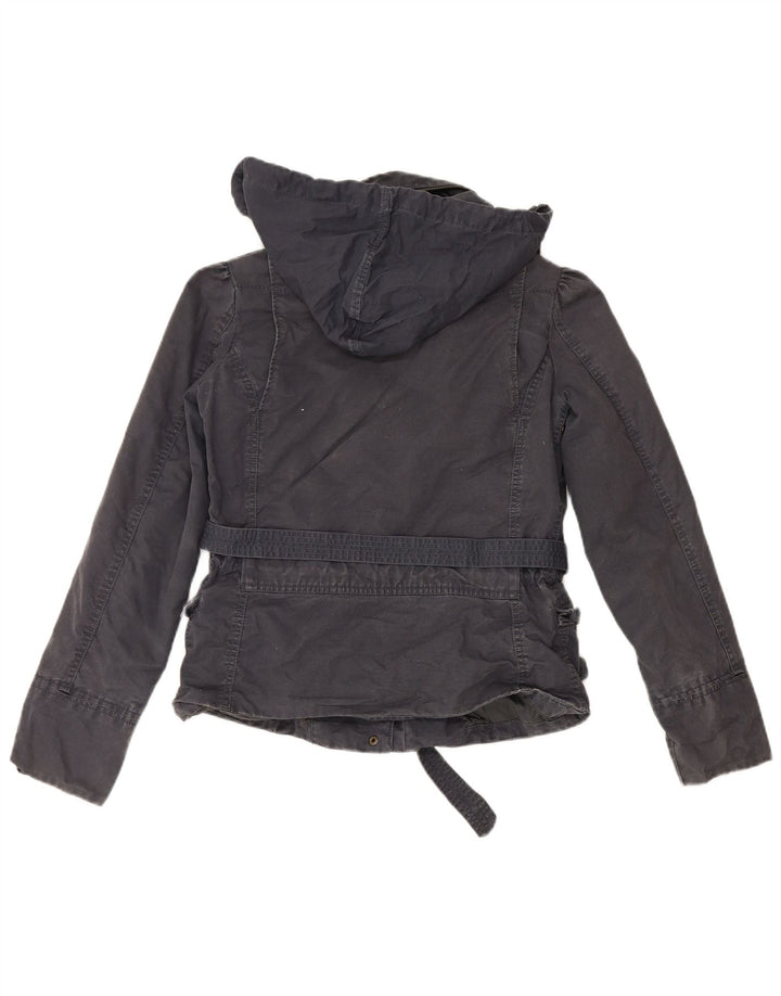 Jaqueta utilitária feminina com capuz Levi's UK 14 algodão azul marinho médio